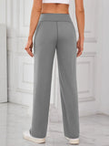 High Waist Active Pants with Pockets - CELIVINE