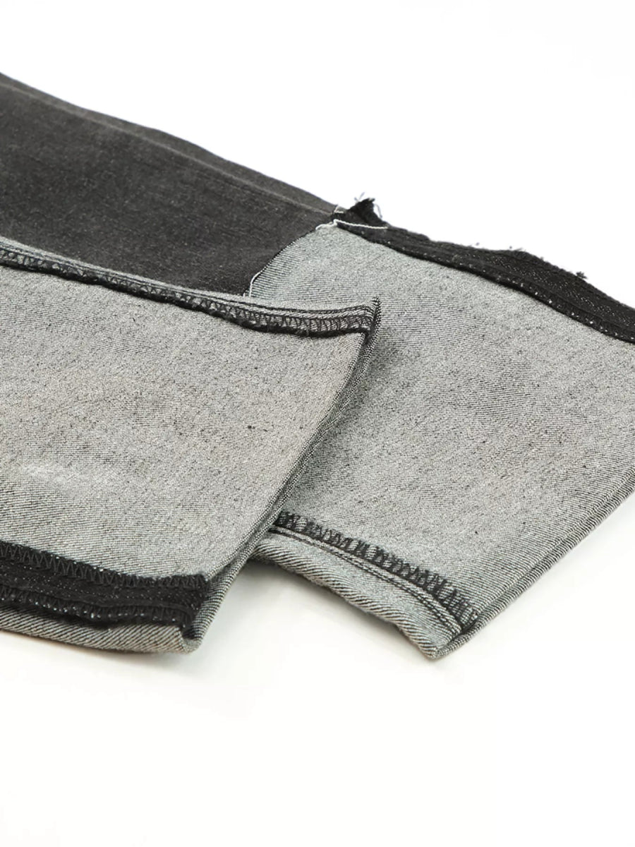 High Waist Distressed Straight Leg Jeans - CELIVINE