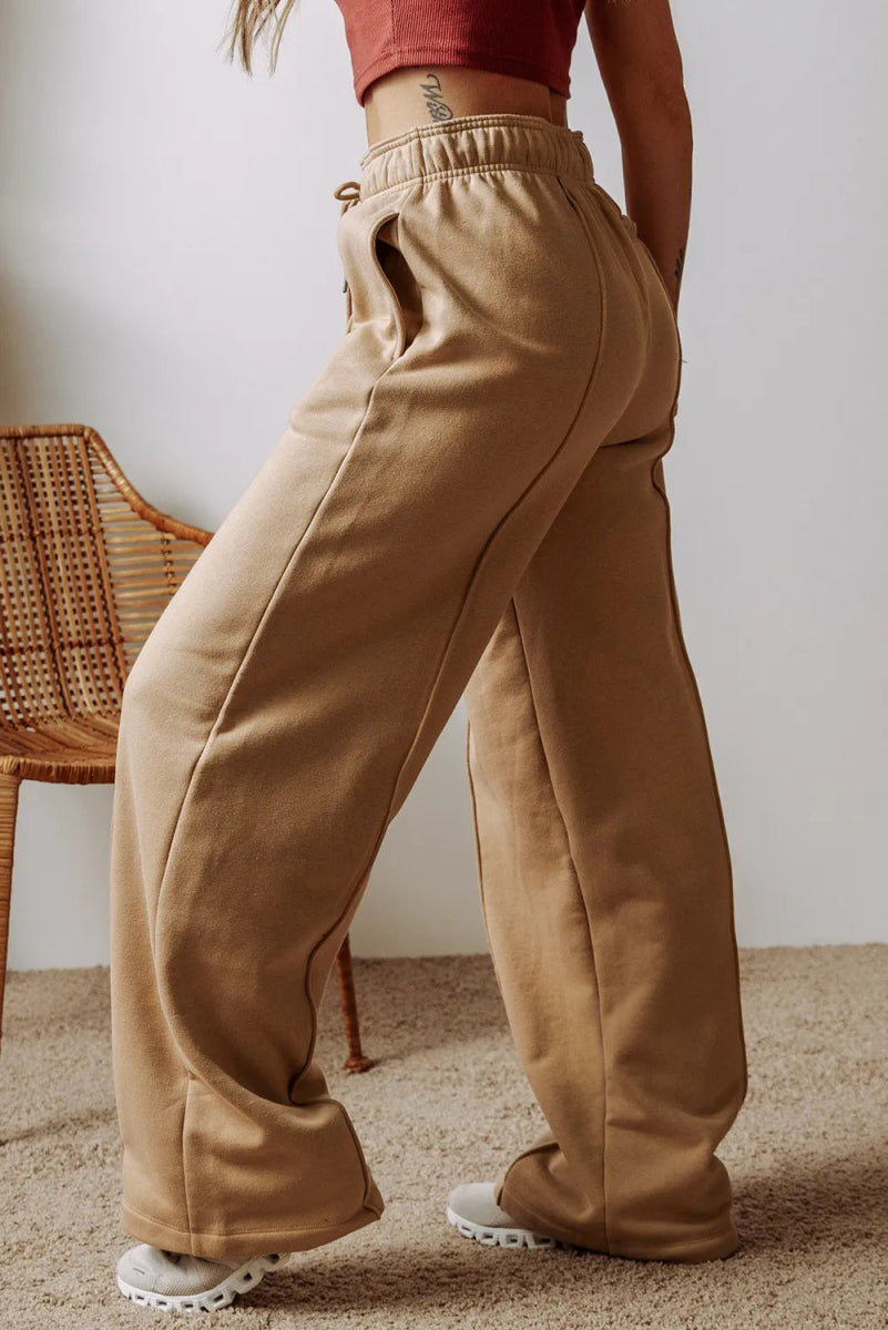 Drawstring Wide Leg Pants with Pockets - CELIVINE