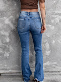 Distressed Flare Jeans - CELIVINE