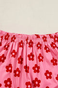 Floral Cropped Tee and Shorts Lounge Set - CELIVINE