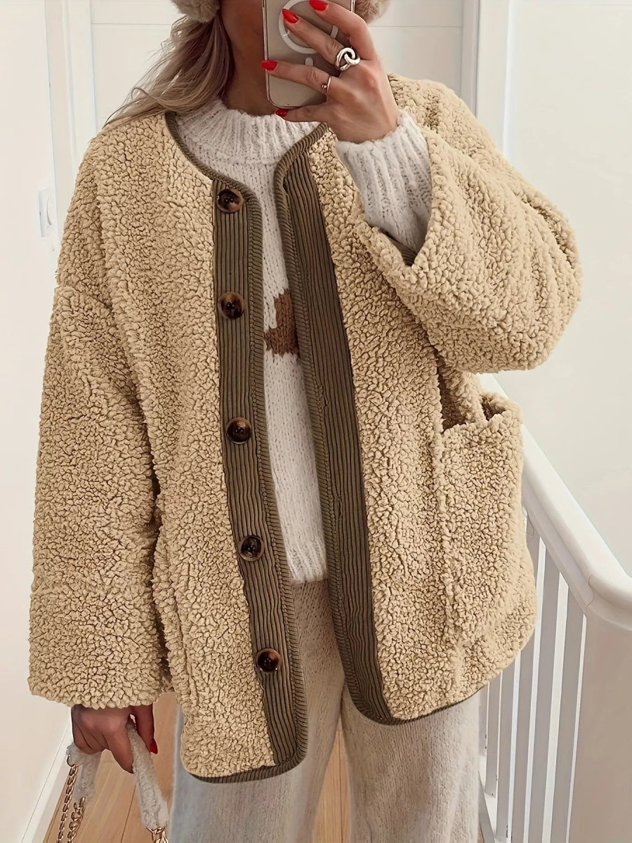 Sherpa Button - Up Outerwear - CELIVINE