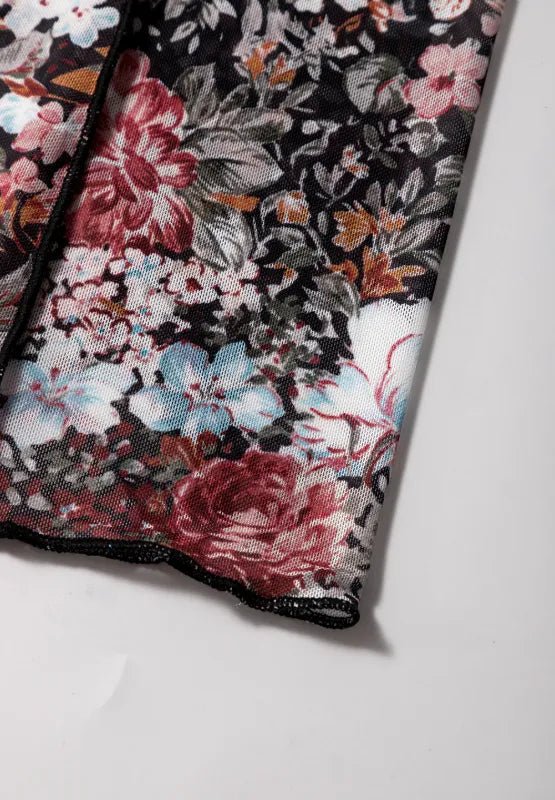 Floral Elastic Waist Maxi Skirt - CELIVINE