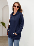 Raglan Sleeve Front Pocket Hoodie - CELIVINE