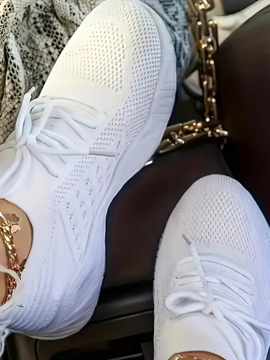 Mesh Round Toe Flat Athletic - CELIVINE