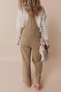 Square Neck Wide Strap Overalls - CELIVINE