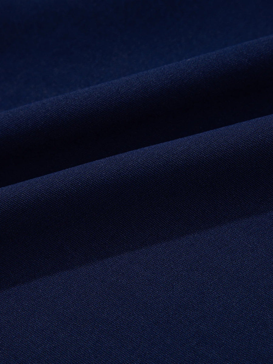 V Neck Buttoned Front Shirred Back Short Sleeve Midi Dress - CELIVINE