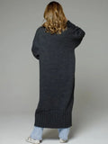 Pocketed Open Front Dropped Shoulder Cardigan - CELIVINE