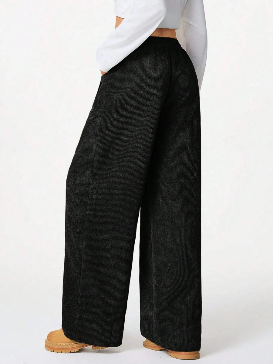 Wide Leg Drawstring Pants - CELIVINE