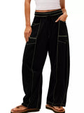 Drawstring Wide Leg Pants - CELIVINE