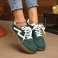 Round Toe Lace Up Sneakers - CELIVINE