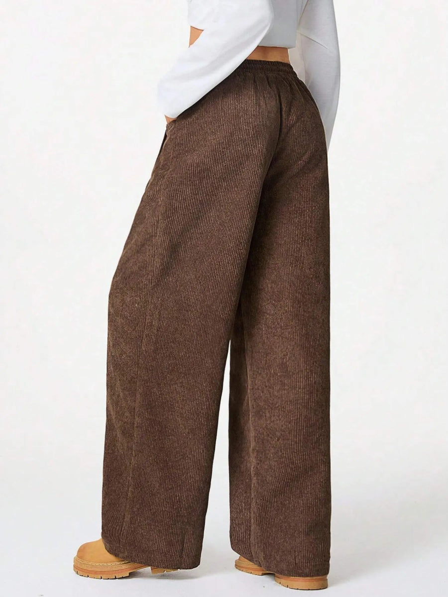 Wide Leg Drawstring Pants - CELIVINE
