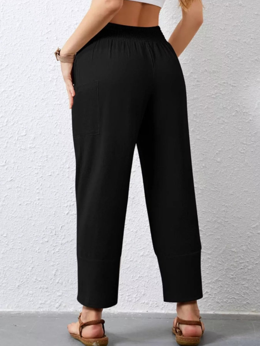Elastic Waist Pants - CELIVINE