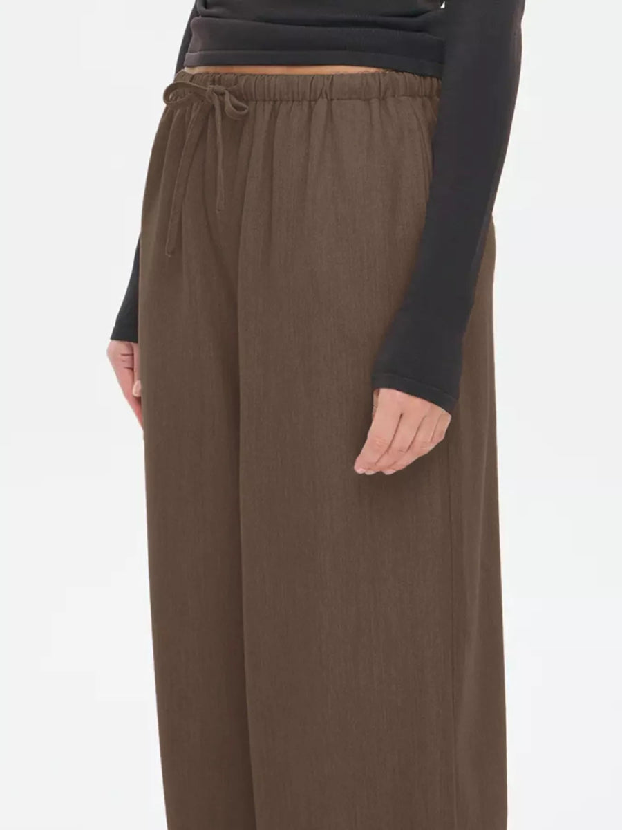 Wide Leg Drawstring Pants - CELIVINE