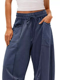 Drawstring Wide Leg Pants - CELIVINE