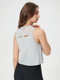 Round Neck Cropped Active Tank - CELIVINE
