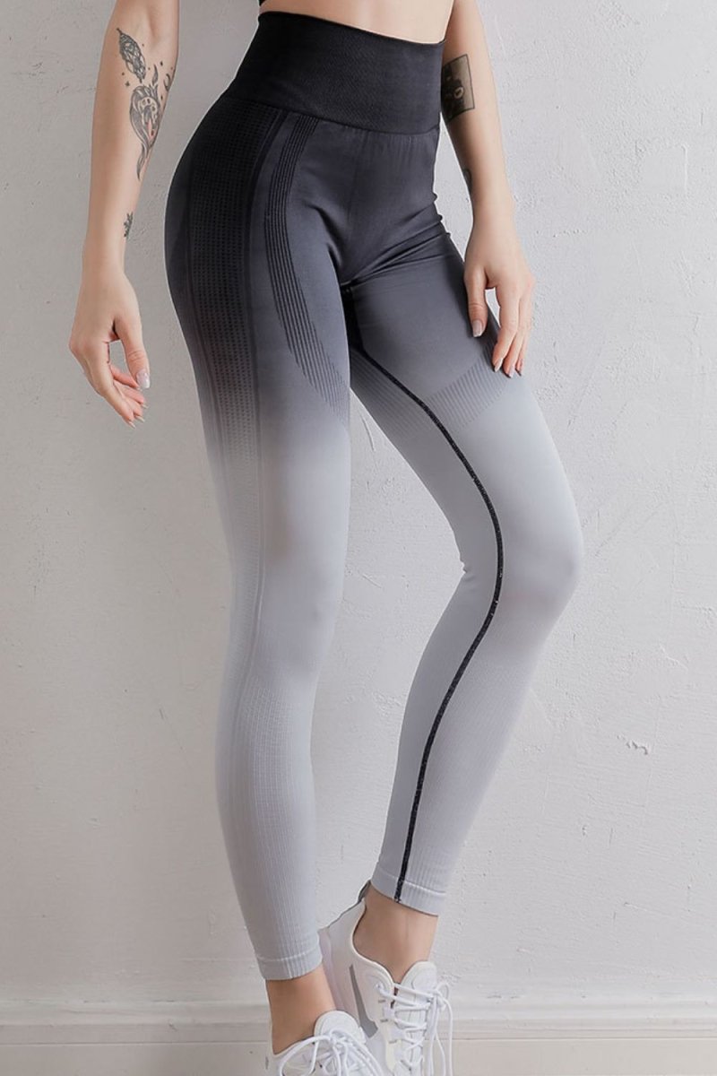 Gradient High Waist Sports Leggings - CELIVINE