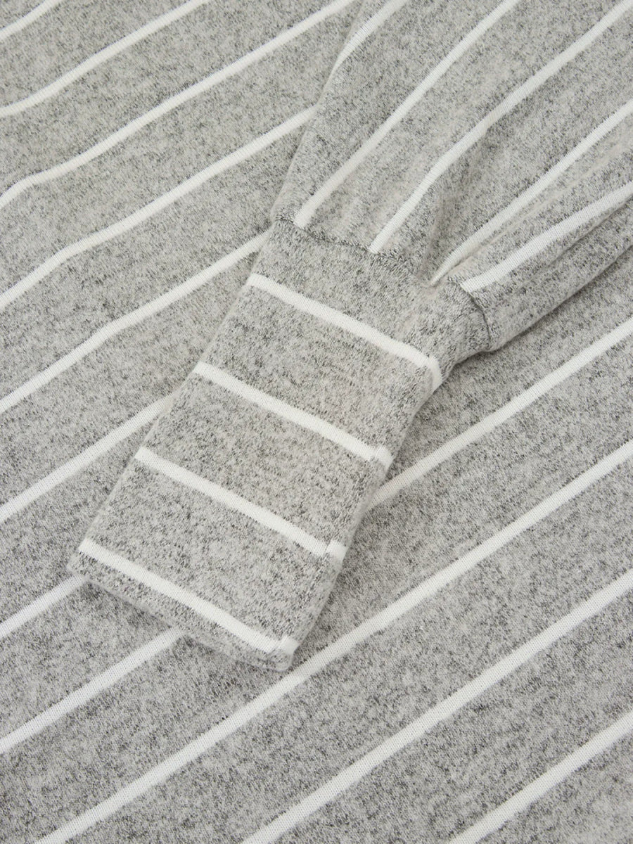 Stripe Dolman Sleeve Drop Shoulder Top - CELIVINE