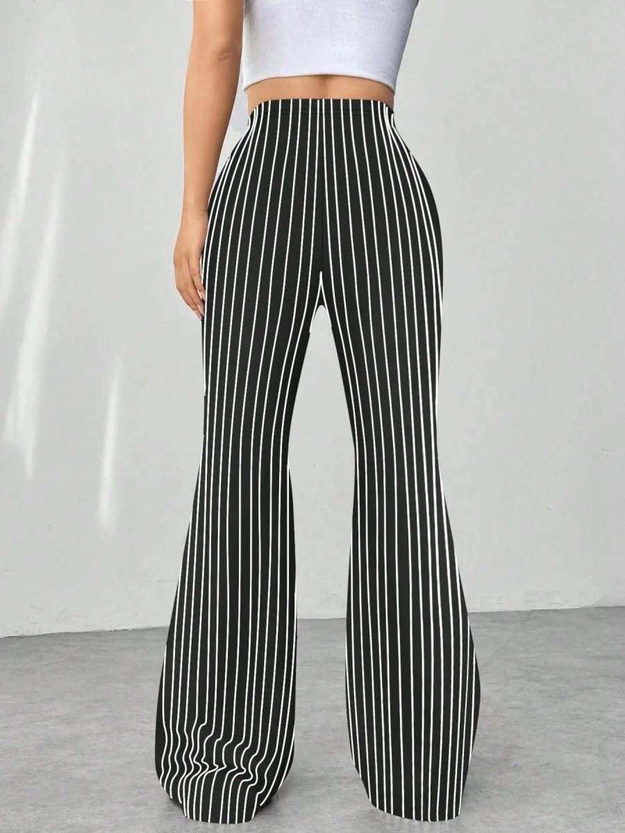 High Waisted Flare Pants - CELIVINE