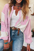 Leopard Striped Western Casual Shirt - CELIVINE