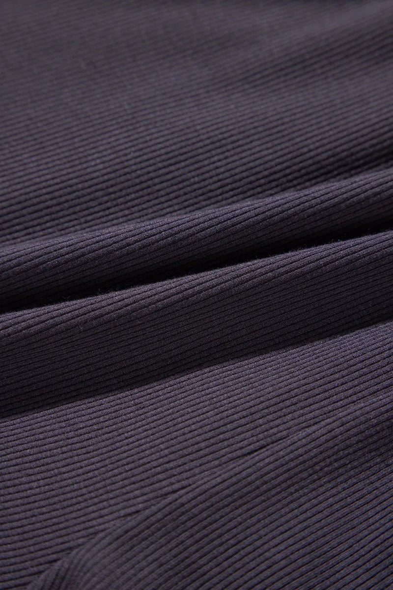 Knit Open Back Cap Sleeve Drawstring Romper - CELIVINE