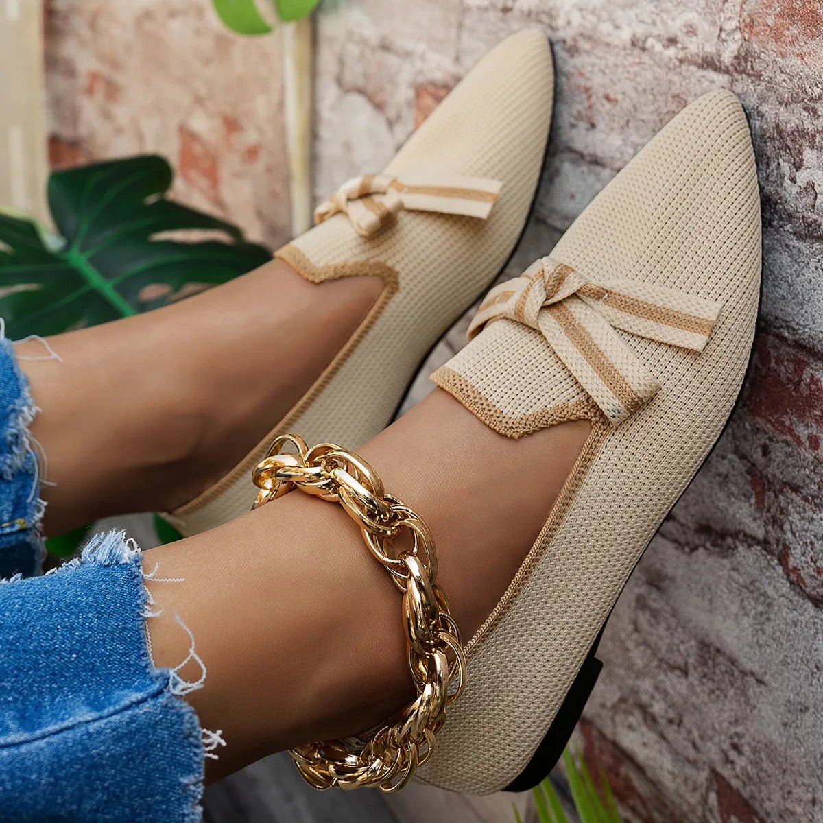 Point Toe Flats Slip - Ons - CELIVINE