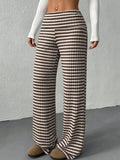 Striped Wide Leg Pants - CELIVINE