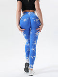 Tie - Dye High Waist Active Leggings - CELIVINE