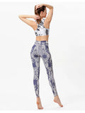 Printed Active High Waist Leggings - CELIVINE