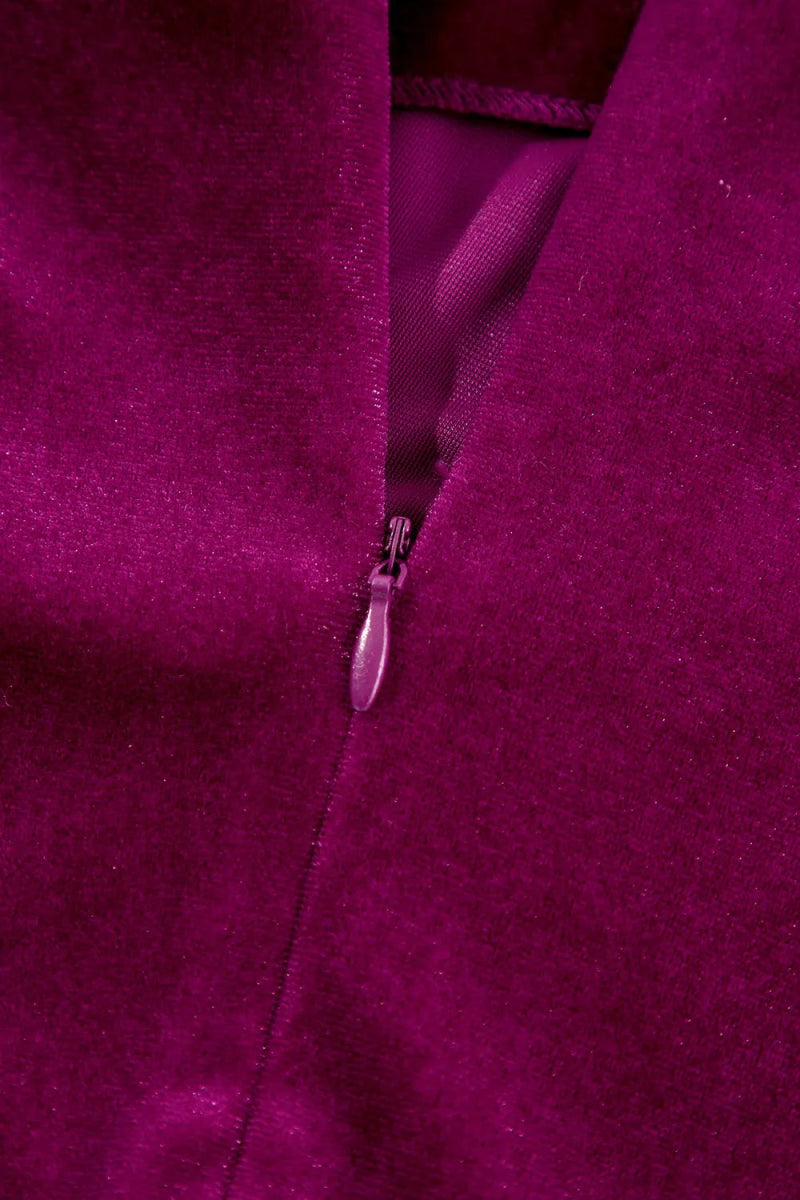 Ruched Mock Neck Long Sleeve Dress - CELIVINE