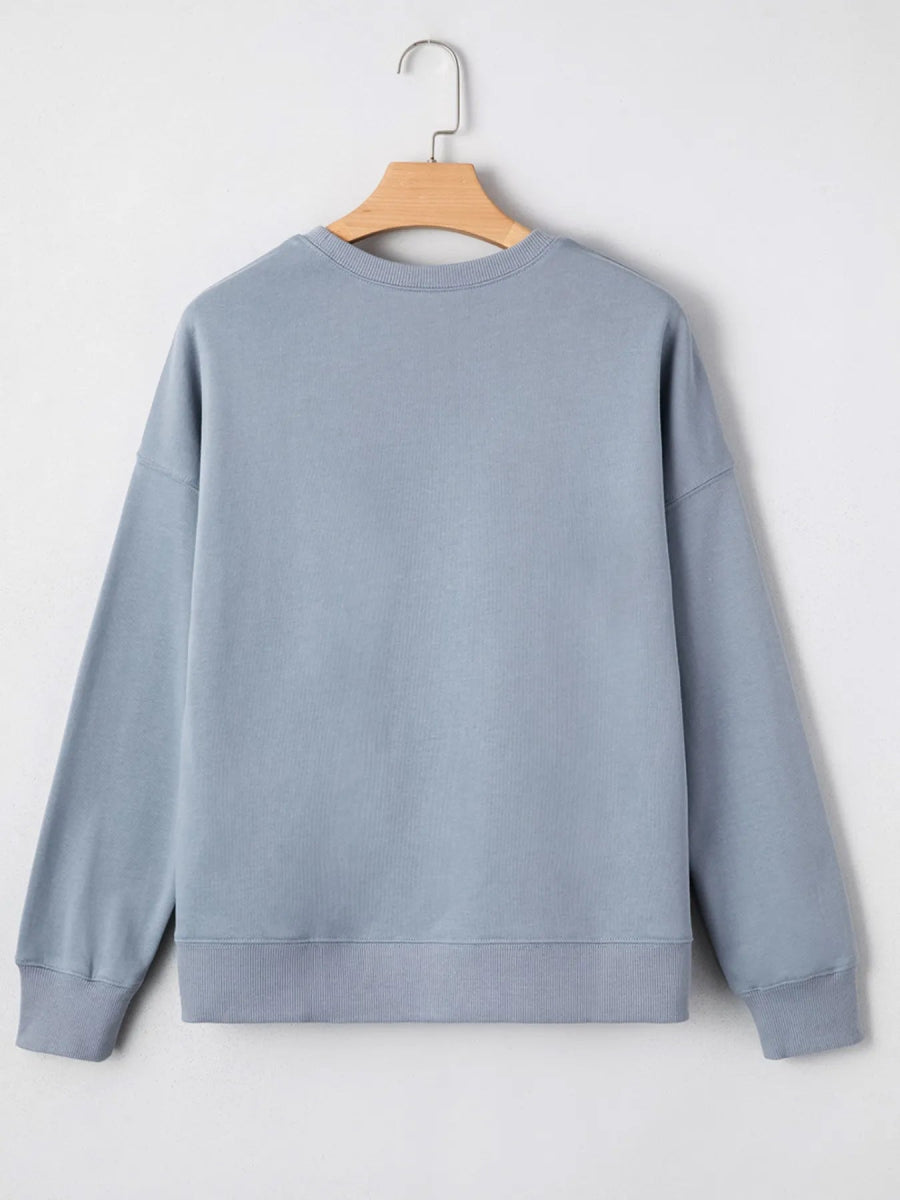 Game Day Checkered Oversized Sweatshirt - CELIVINE