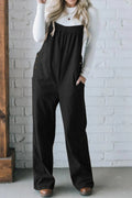 Square Neck Wide Strap Overalls - CELIVINE