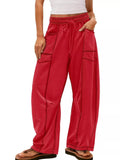 Drawstring Wide Leg Pants - CELIVINE