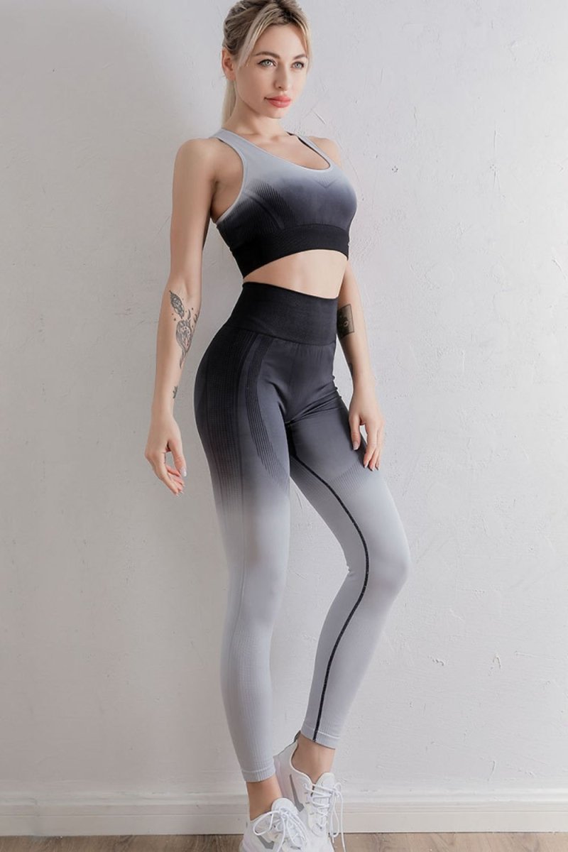Gradient Sports Bra and Leggings Set - CELIVINE