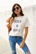 Simply Love Full Size ROCK & ROLL Short Sleeve T-Shirt - CELIVINE