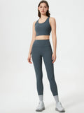 Wide Waistband Active Leggings - CELIVINE