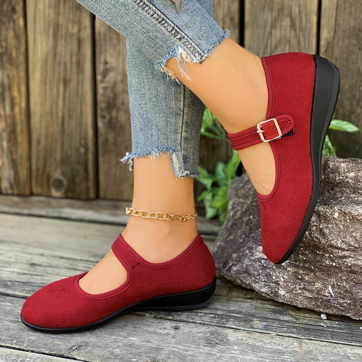 Round Toe Mesh Slip - Ons - CELIVINE