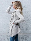 Fringe Long Sleeve Wrap Cardigan - CELIVINE