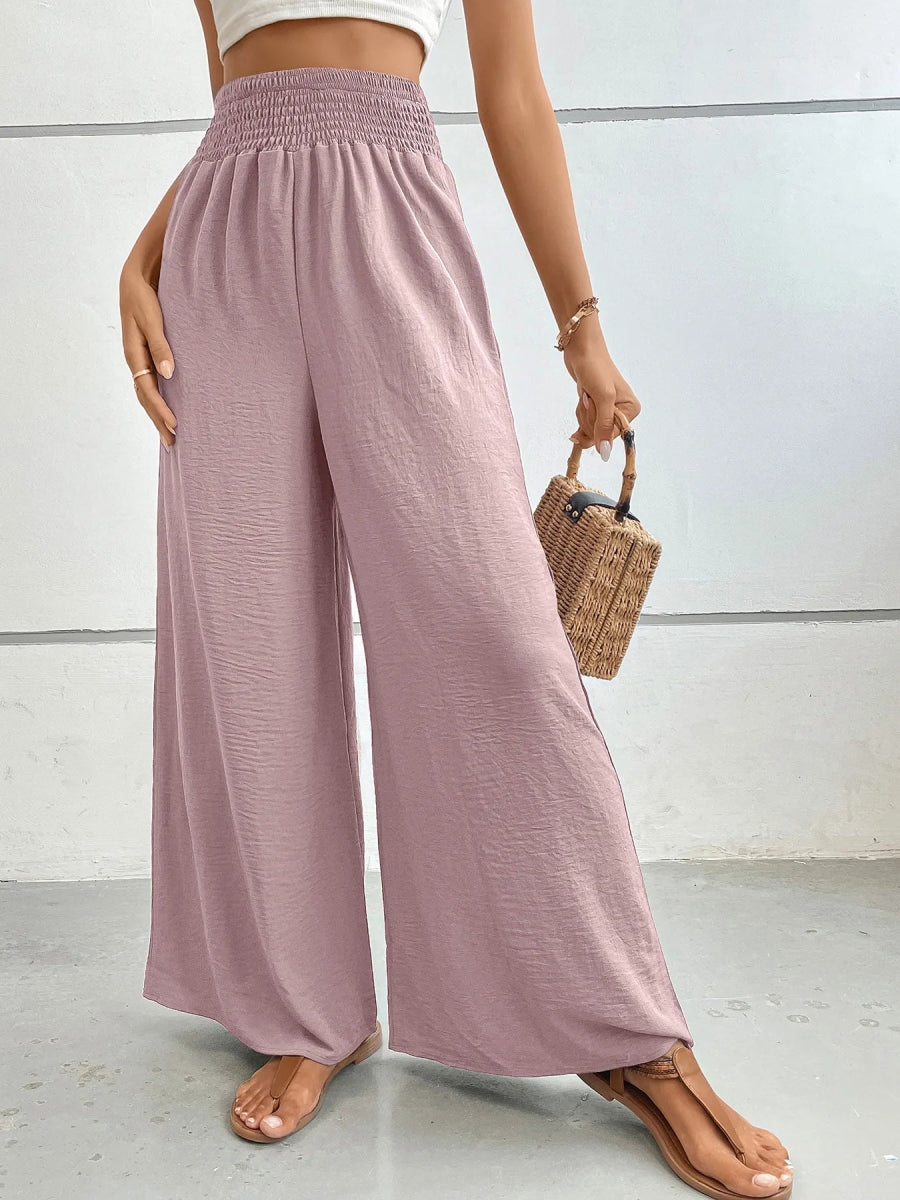 High - Waisted Wide Leg Pants - CELIVINE