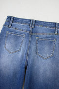 High - Waisted Wide - Leg Vintage Wash Jeans - CELIVINE