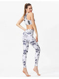 Printed Active High Waist Leggings - CELIVINE