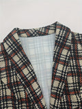 Plaid Button Up Collared Neck Vest - CELIVINE
