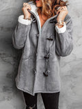 Full Size Cozy Sherpa Lined Toggle Coat with Hood Plus Size - CELIVINE
