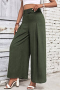 High Waisted Wide Leg Pants - CELIVINE