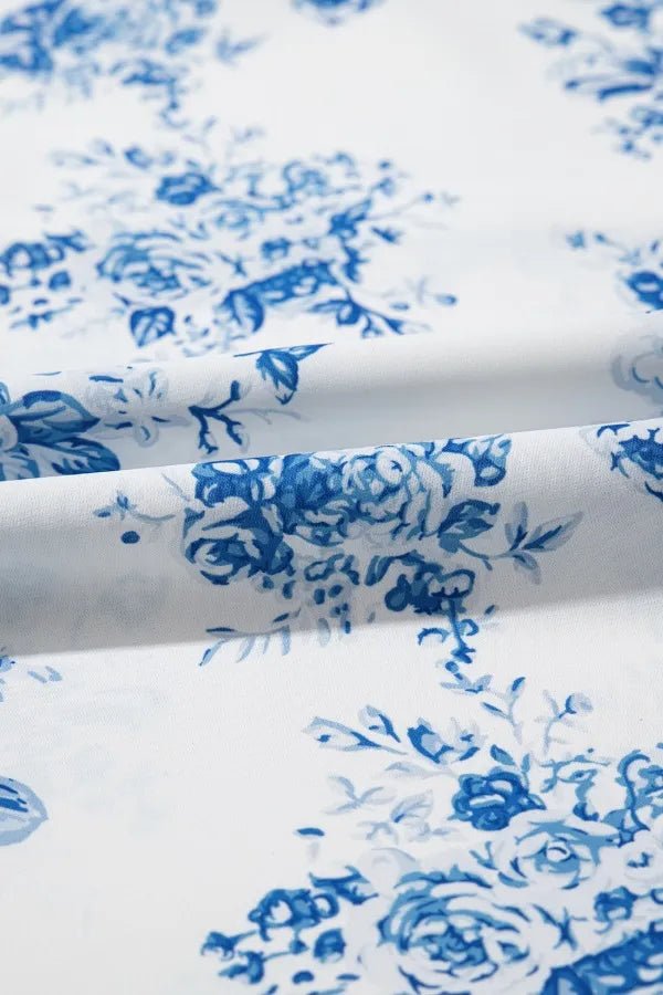 Split Asymmetrical Ruffled Printed Skirt - CELIVINE