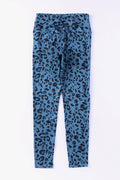 Leopard Print Wide Waistband Leggings - CELIVINE