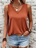 Breathable V - Neck Ribbed - Band Tank Top - CELIVINE