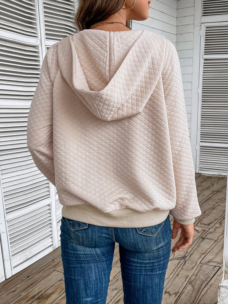 Perfee Half Zip Hoodie with Pocket - CELIVINE