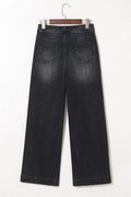 Wide Leg Pocketed High Waist Jeans - CELIVINE