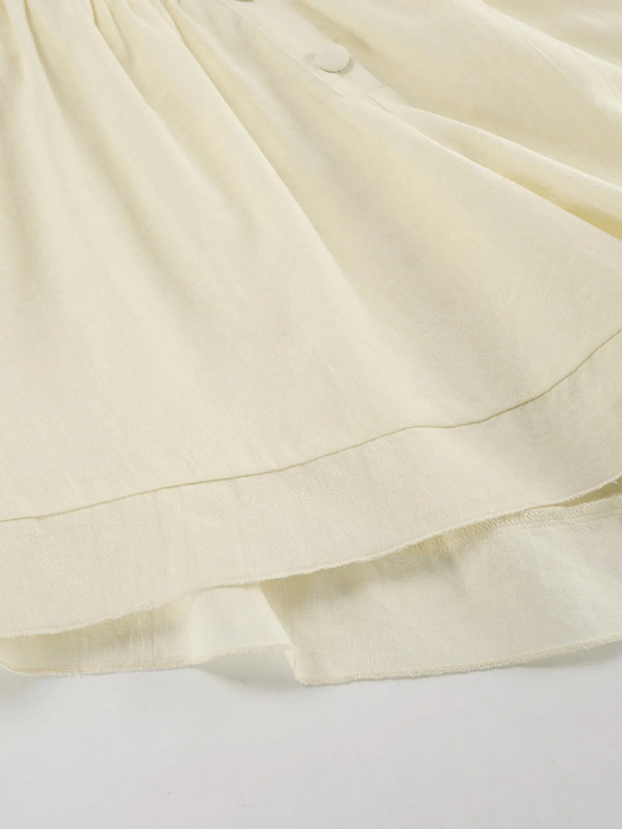 Button - Front Wide Strap Romper - CELIVINE